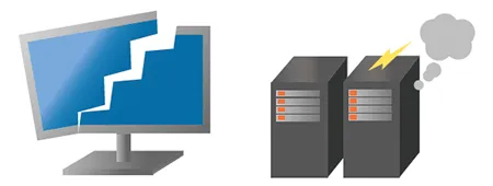 パソコンは故障等の影響を受ける
