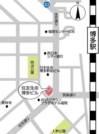 福岡営業所周辺の地図