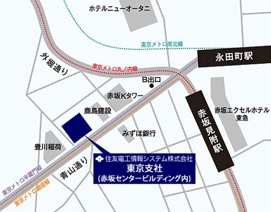 東京支社周辺の地図