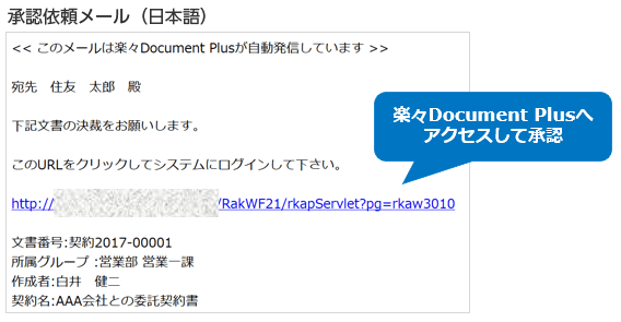承認依頼メール
