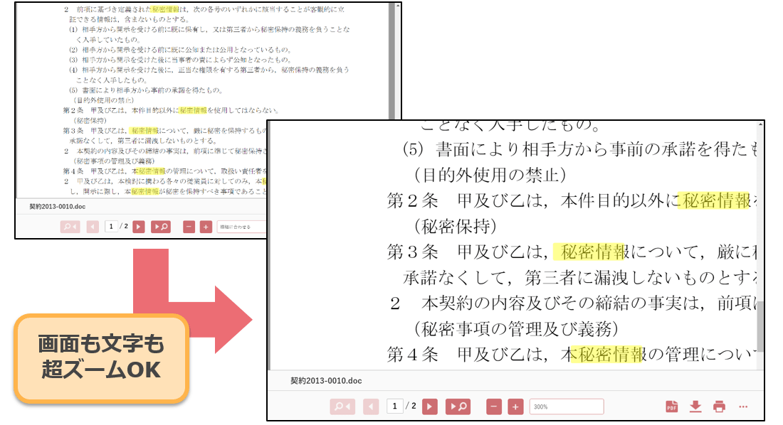 見やすく美しいビューワです