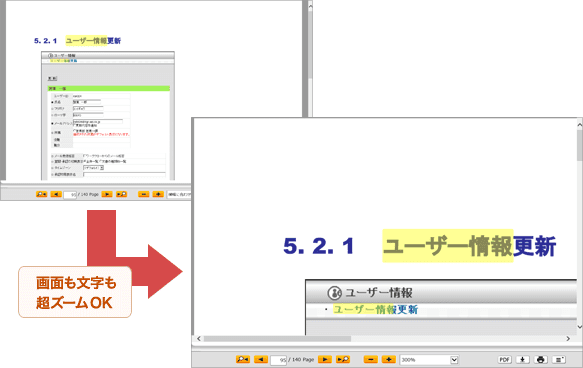 見やすく美しいビューワです