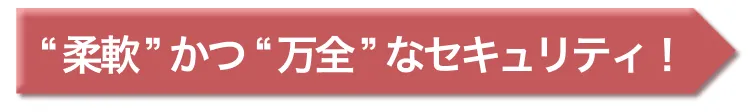 “柔軟”かつ“万全”なセキュリティ！