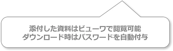 添付した資料はビューワで閲覧可能