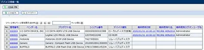 デバイス情報一覧