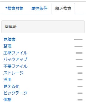 絞込み検索画面