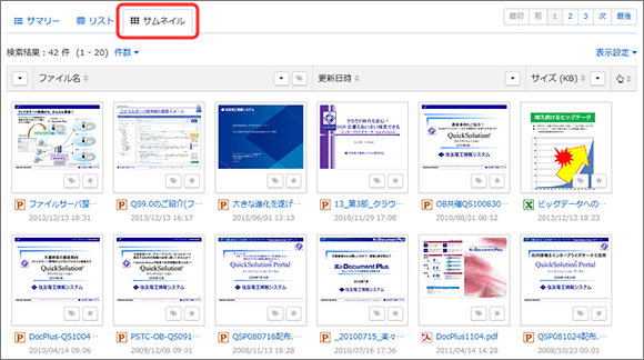 リスト表示の図