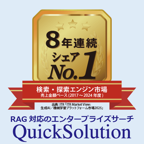 ITRの検索・探索市場で8年連続シェア1位