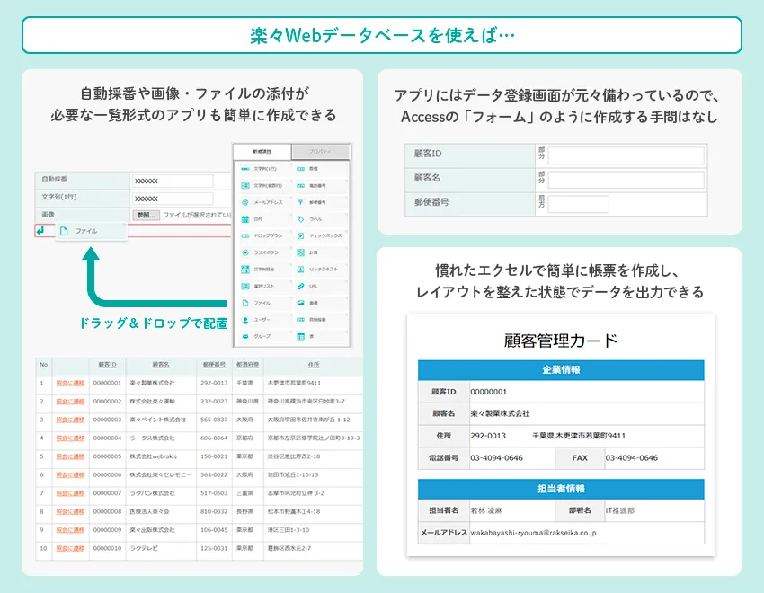 楽々Webデータベースを使えば…