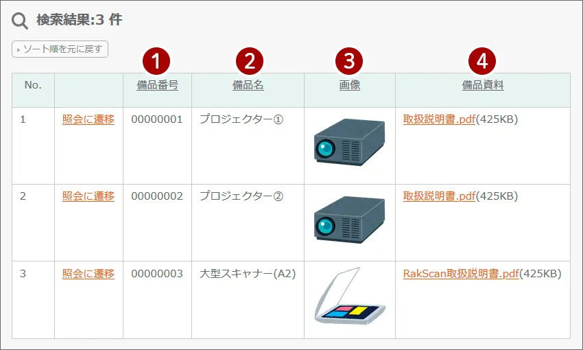 アプリに登録されたデータは一覧形式で確認可能